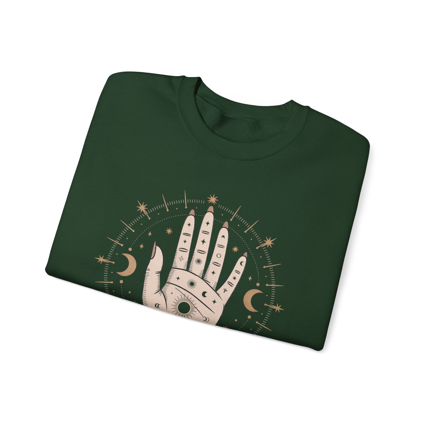 Mystic Palmistry Sweatshirt — Hand with All-Seeing Eye Crewneck