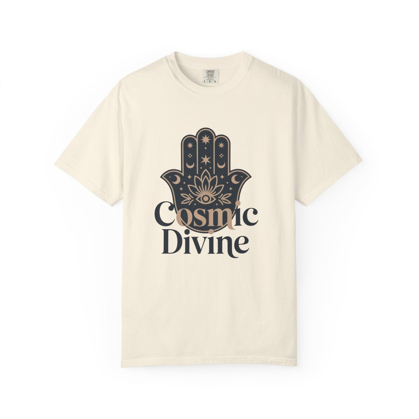 Cosmic Divine T-Shirt — Hamsa Hand Spiritual Graphic Tee