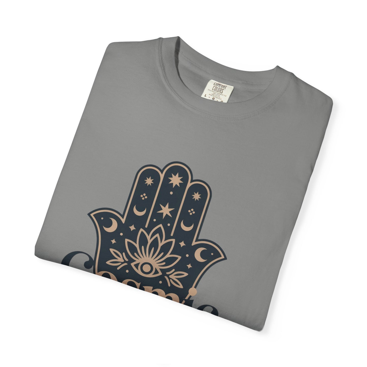 Cosmic Divine T-Shirt — Hamsa Hand Spiritual Graphic Tee