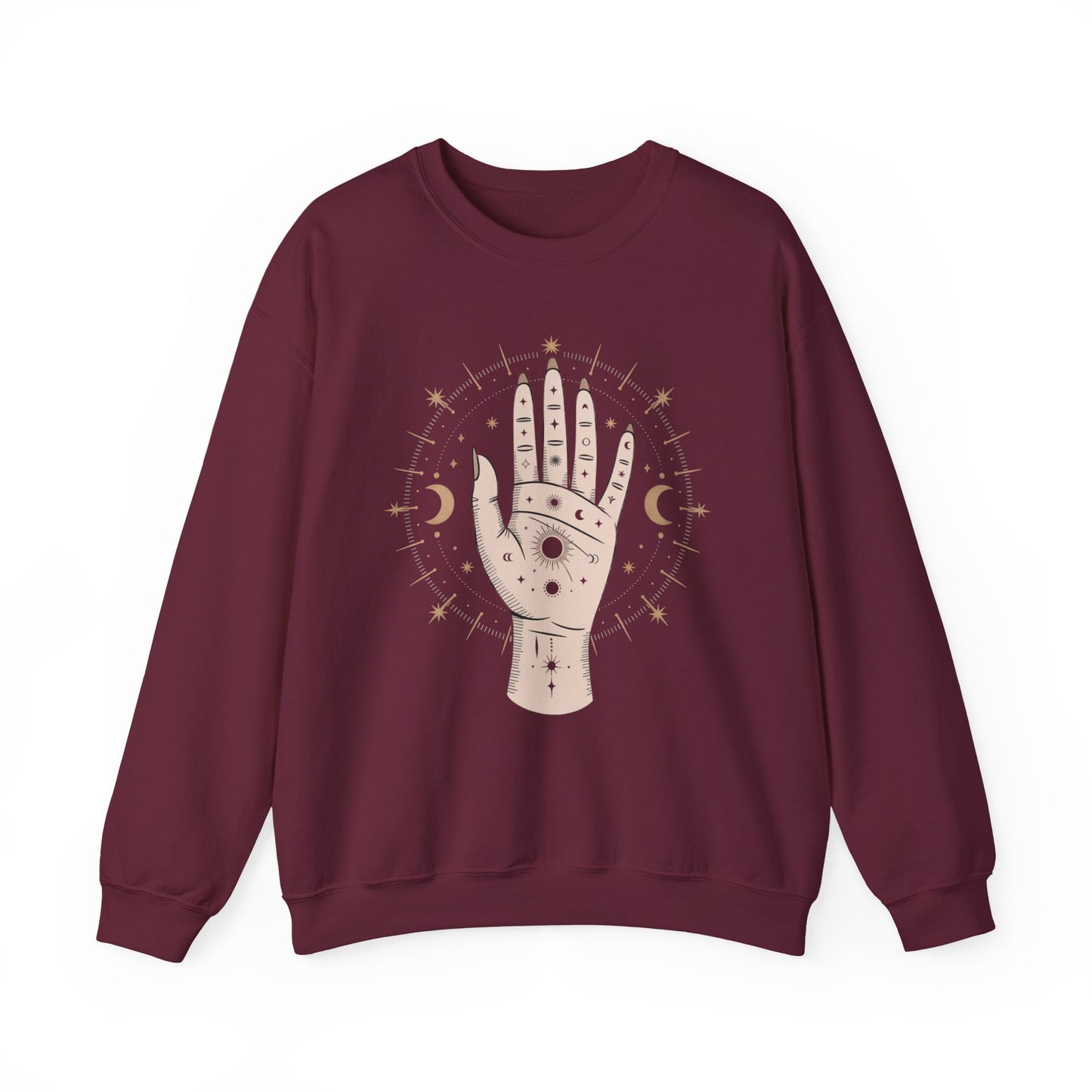 Mystic Palmistry Sweatshirt — Hand with All-Seeing Eye Crewneck