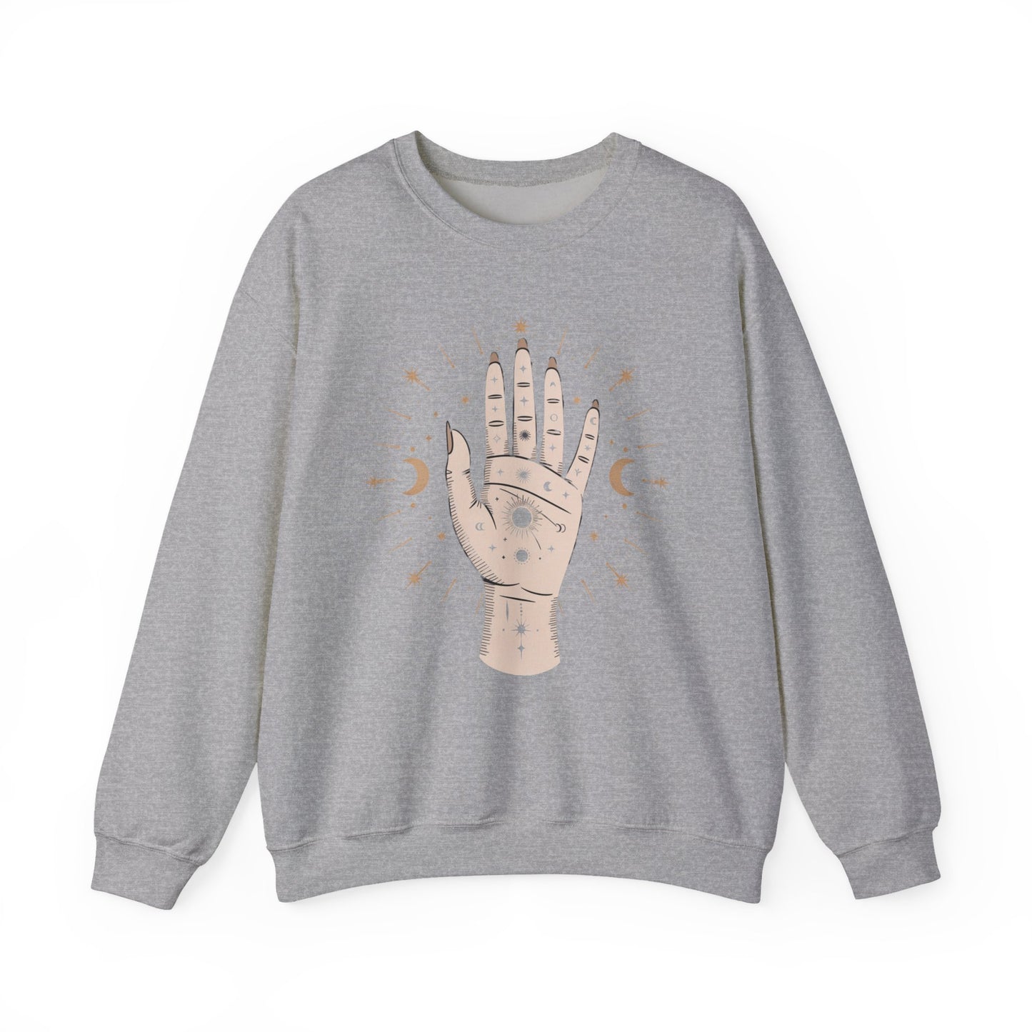 Mystic Palmistry Sweatshirt — Hand with All-Seeing Eye Crewneck