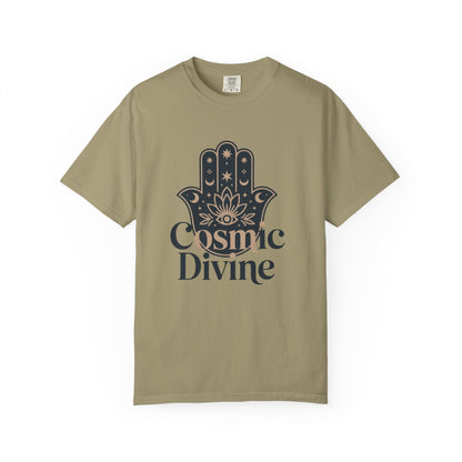 Cosmic Divine T-Shirt — Hamsa Hand Spiritual Graphic Tee