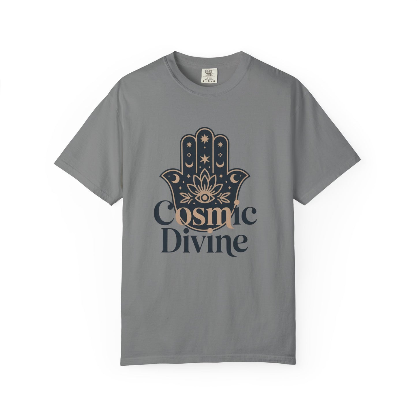 Cosmic Divine T-Shirt — Hamsa Hand Spiritual Graphic Tee