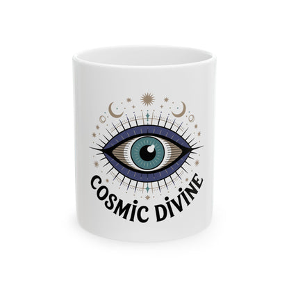 Cosmic Divine Eye Ceramic Mug — Mystical Astrology 11oz/15oz Coffee Cup